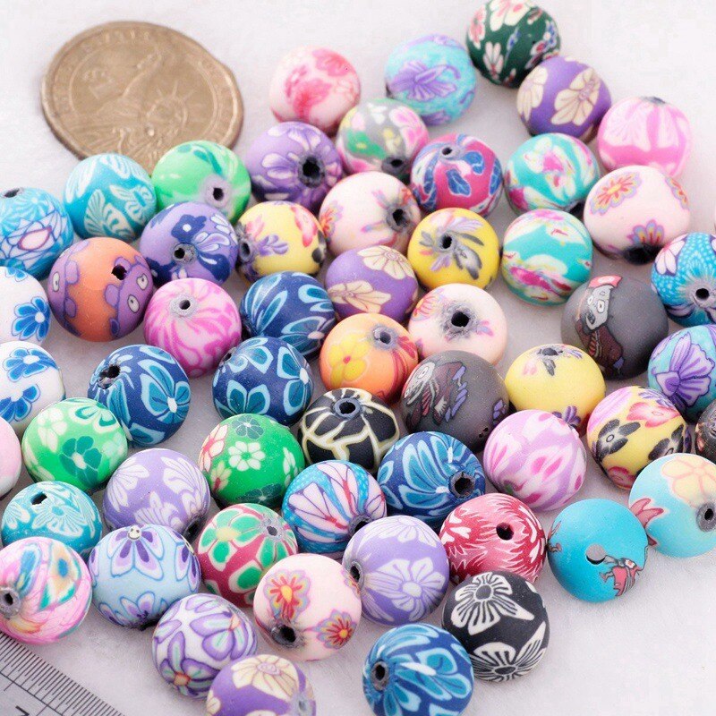 200 stuks kralen sieraden accessoire keramiek ronde dia  ,100 stuks 12 mm & 100 stuks 10 mm