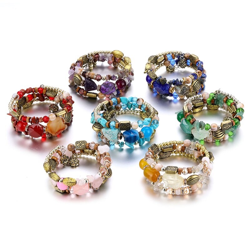 Ifmia Boho Multilayer Resin Stone Armband & Bangles Vrouw Vintage Lange Manchet Armbanden Voor Vrouwen Pulseras Etnische Sieraden
