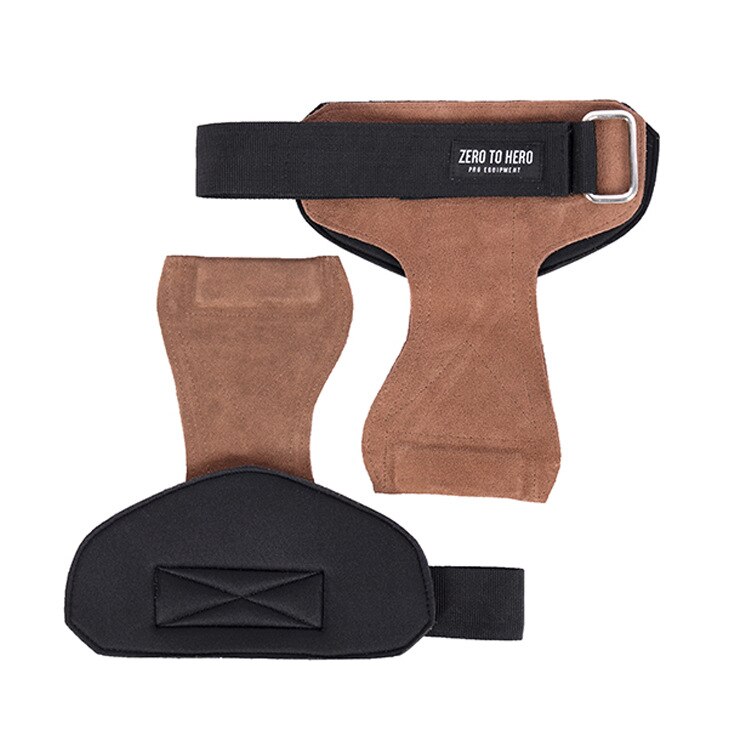 Pull-Ups, Harde Pull, Grip Met Fitness Handschoenen, Mannen Sport Wrist Guard, non-Slip Palm Guard Z40: Bruin