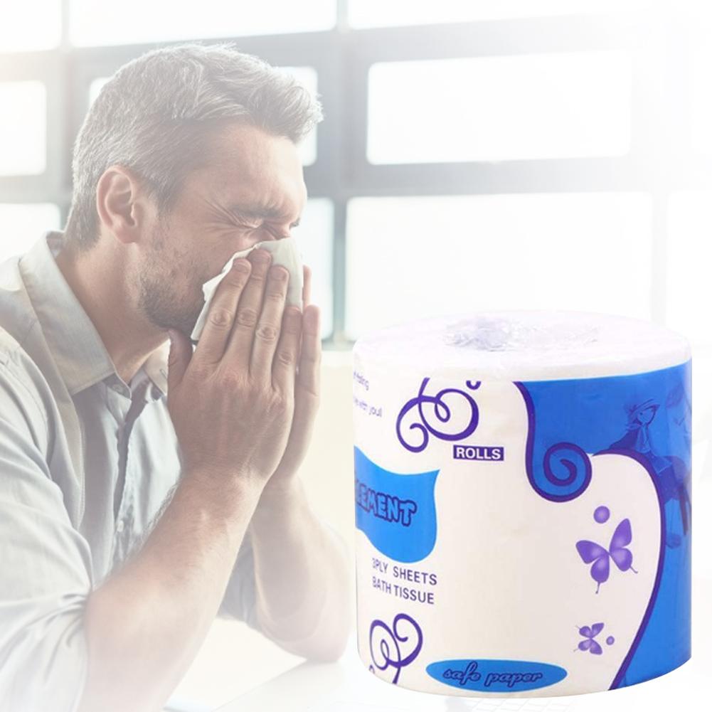 1/2/3/4/5/10 Roll Toilet Paper Bathroom Kitchen Toilet Tissue Paper 3-Ply Degradable White Soft Roll Paper For Home Restaurant