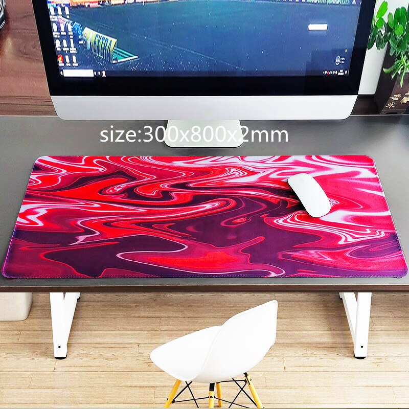 900x400mm XXL Gaming Mouse Pad Large Rubber Gamer Art Table Computer Mousepad Soft Mause Pad XL Abstract Keyboard Desk Play Mats: 300x800x2mm 6