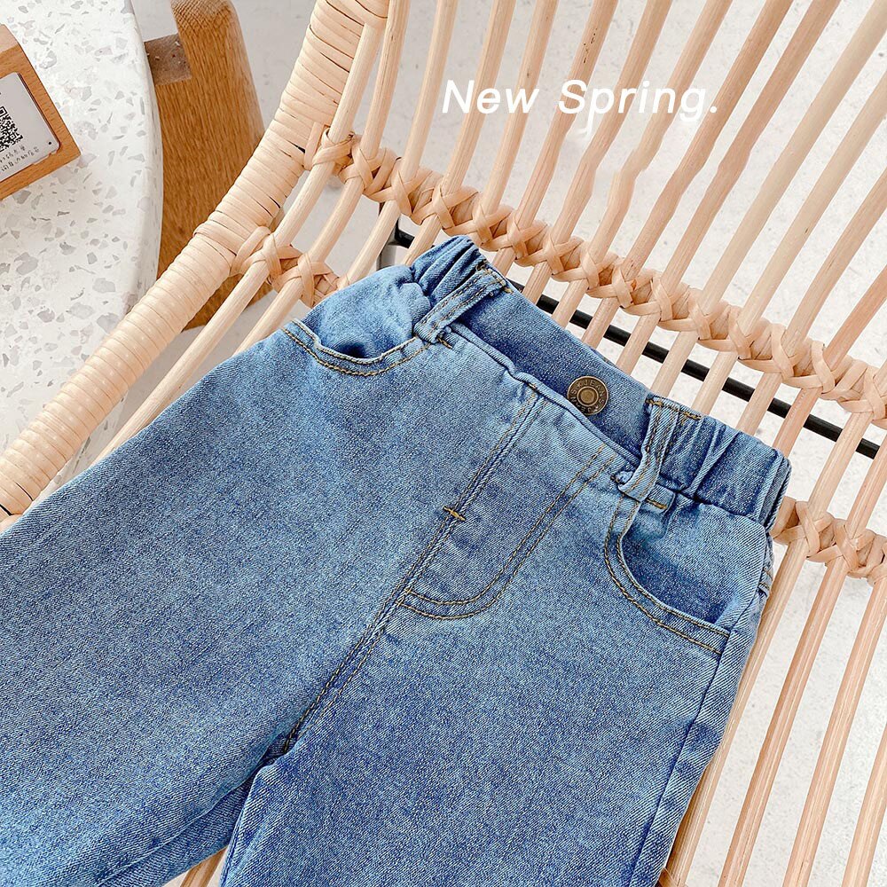 MILANCEL 2021 Spring New Girls Jeans Denim Solid Casual Fashion Pants