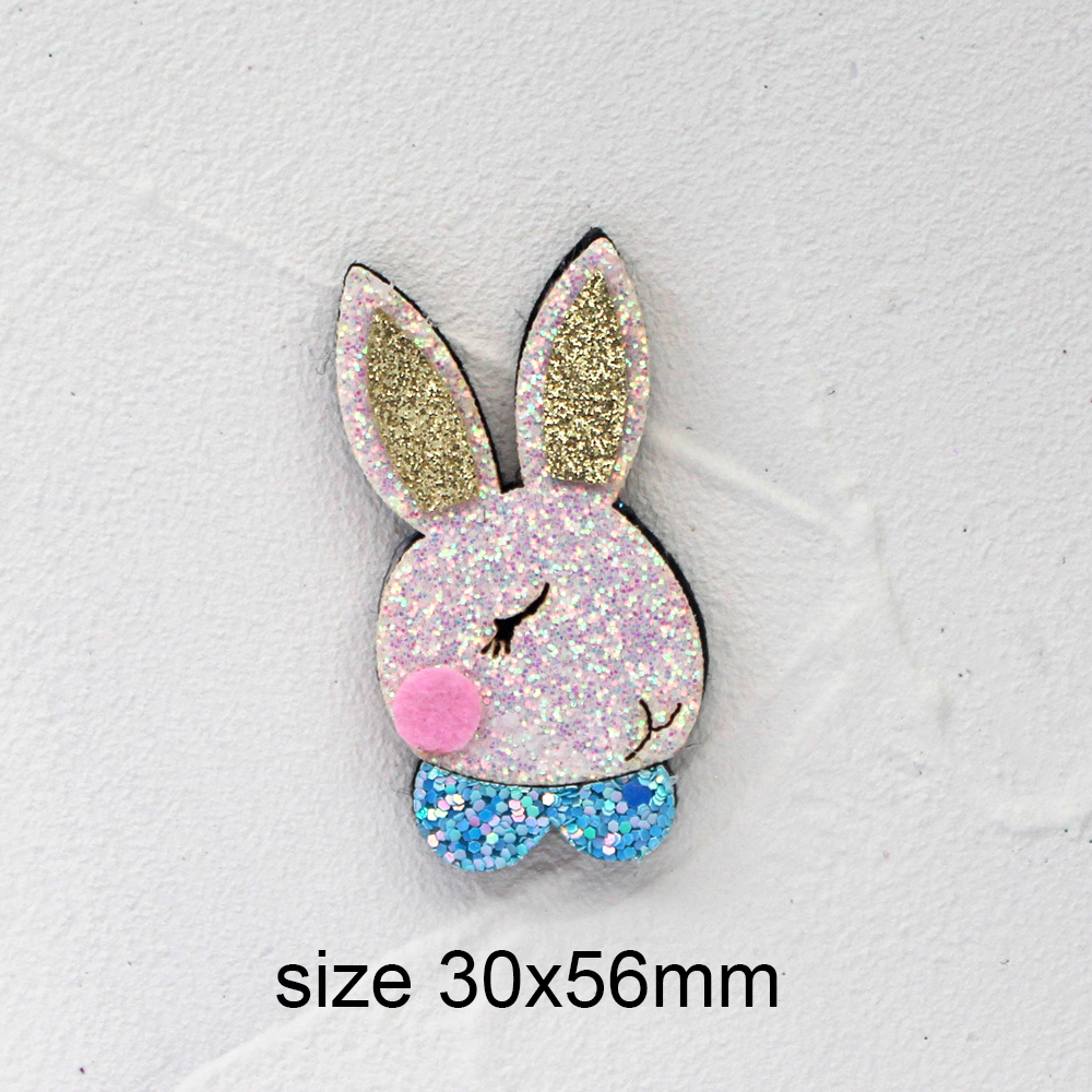 10 szt. Brokatowy króliczek filc dla DIY niemowlę dziewczynka Królik utrzymać marchewka akcesoria Kawaii wielkanocne sierść zwierzęca nakrycia głowy dzieci: Miedzi