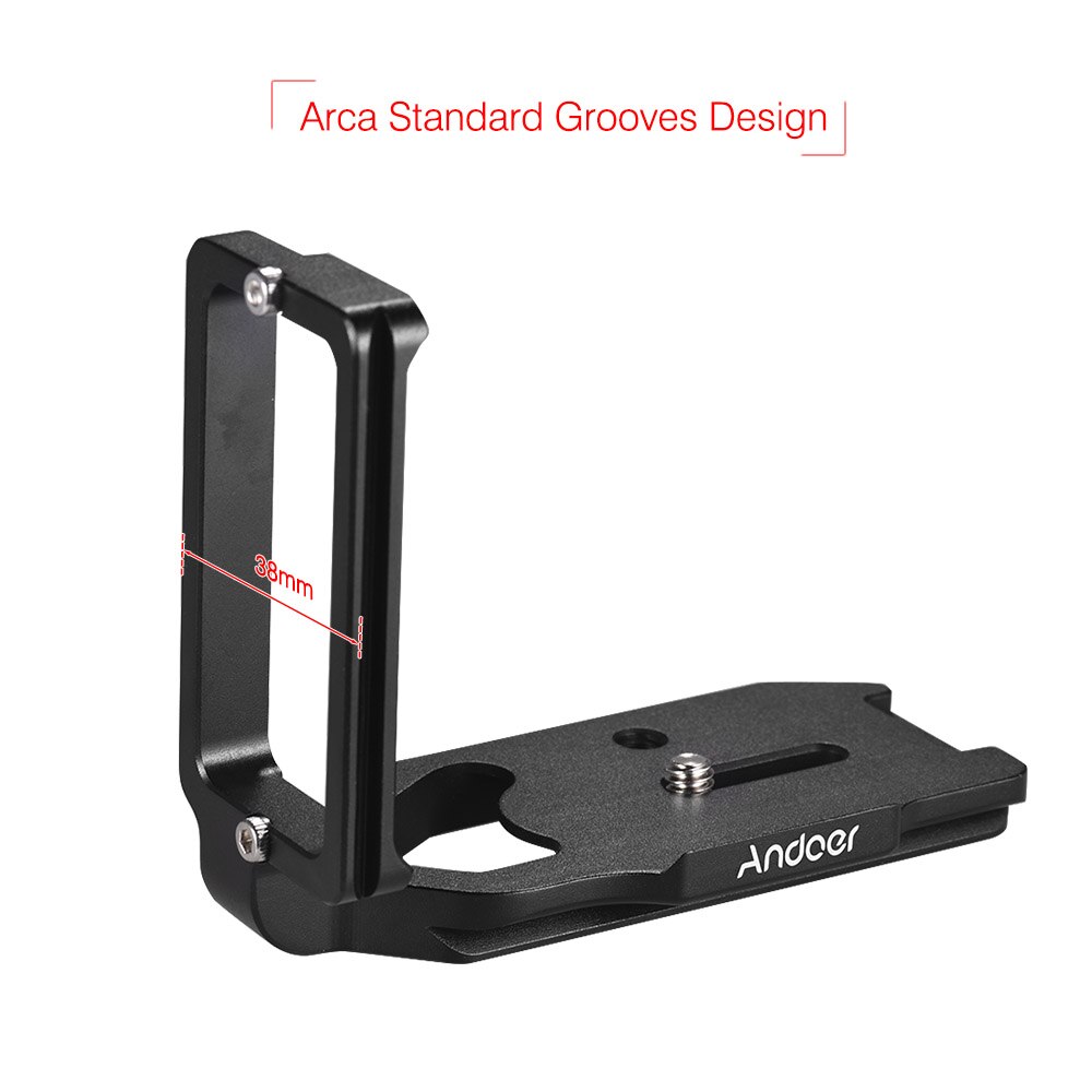 Andoer L Vorm QR Quick Release Plate voor Nikon D850 Camera Beugel Aluminium