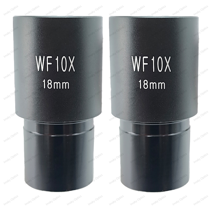 2PCS WF10X/18mm 23.2mm Microscope Eyepieces Wide Field Eyepiece Optical Lens Microscopio Ocular for Biological Microscope: Default Title