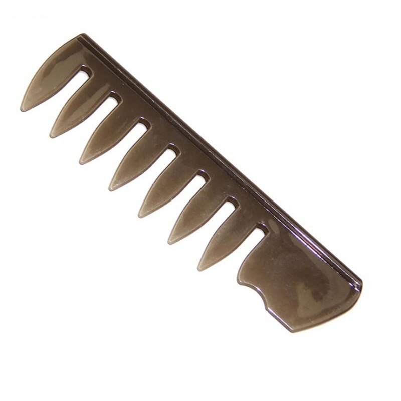 1 pièces poignée poignée grande dent démêlant cheveux bouclés peigne tête arrière style barbe huile peigne hommes coiffure Large dents peigne: Gray 02