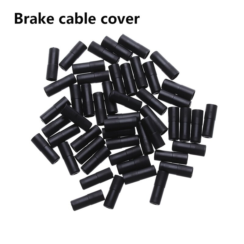 50 bucăți 4/5mm capace de frână/cablu de schimbător din plastic negru pentru bicicletă, frână exterioară, vârfuri de capăt ale cablului, piese de schimb pentru ciclism, accesoriu pentru bicicletă mtb: Capac cablu de frână