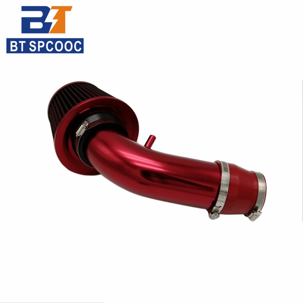 Aluminum Alloy Air Intake Pipe Car Cold Air Intake Filter Kit 76mm 3inch Blue Red Universal