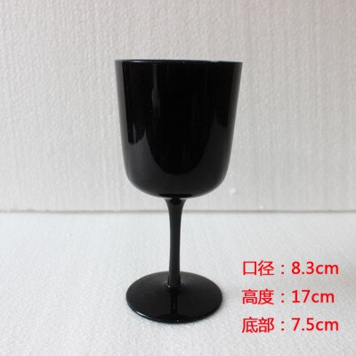 Black wine glass, crystal glass, champagne glass, color wine glass, accessories, wine glass, black glass, goblet: 5