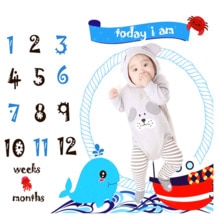 Mooie Geboren Baby Milestone Maandelijkse Achtergrond Deken Baby Foto Props Achtergrond Doek Bebe Jongen Meisje Foto Accessoires