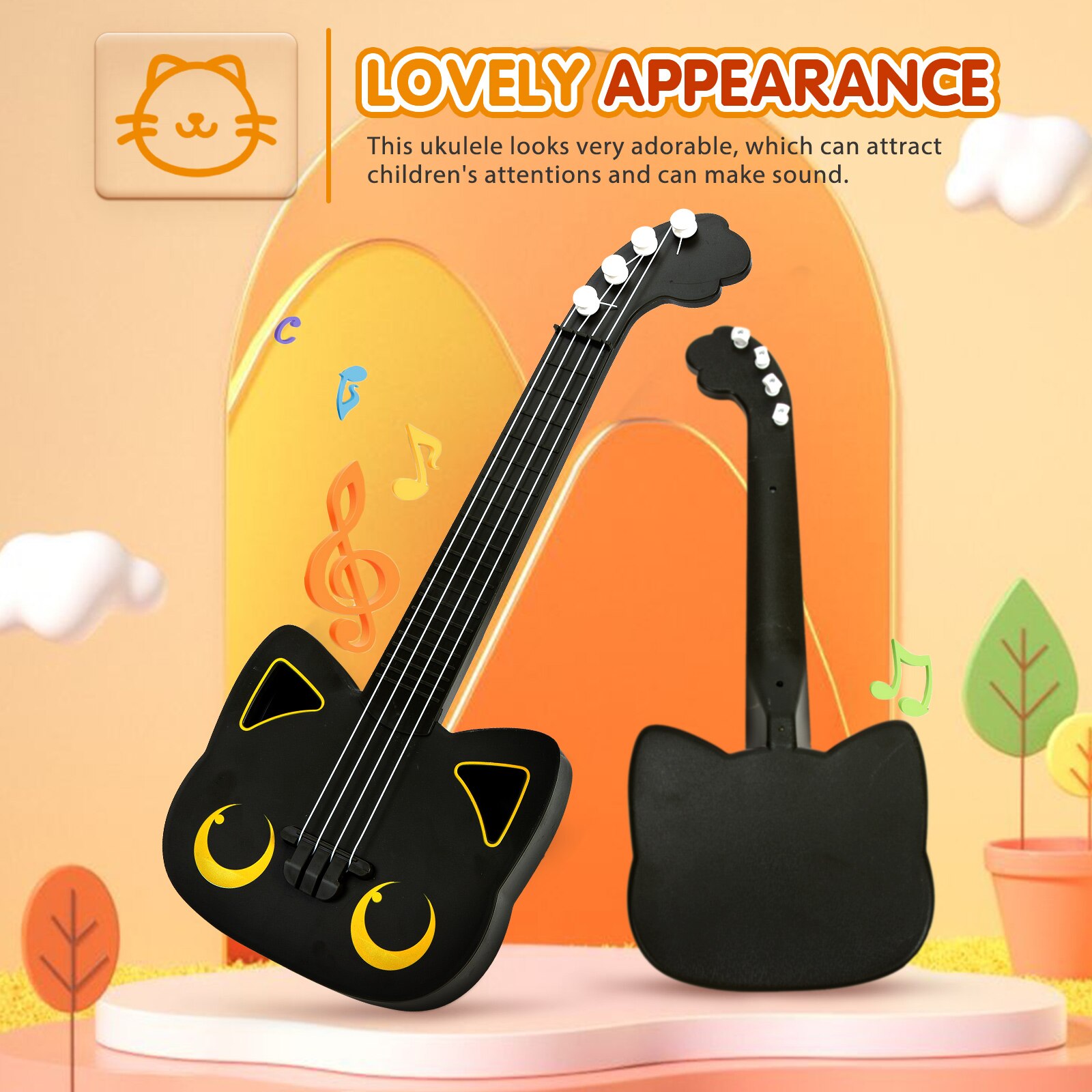 Plastic Kids Ukulele Beginner Musical Instrument Guitar for Children