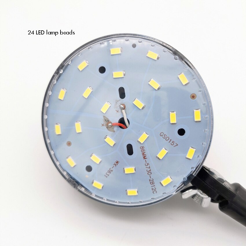 440mm Long Sewing Machine Light, 220V Magnetic LED Light with 10 Watt 24 LEDs, Flexible Gooseneck Arm Work Light for Workbench