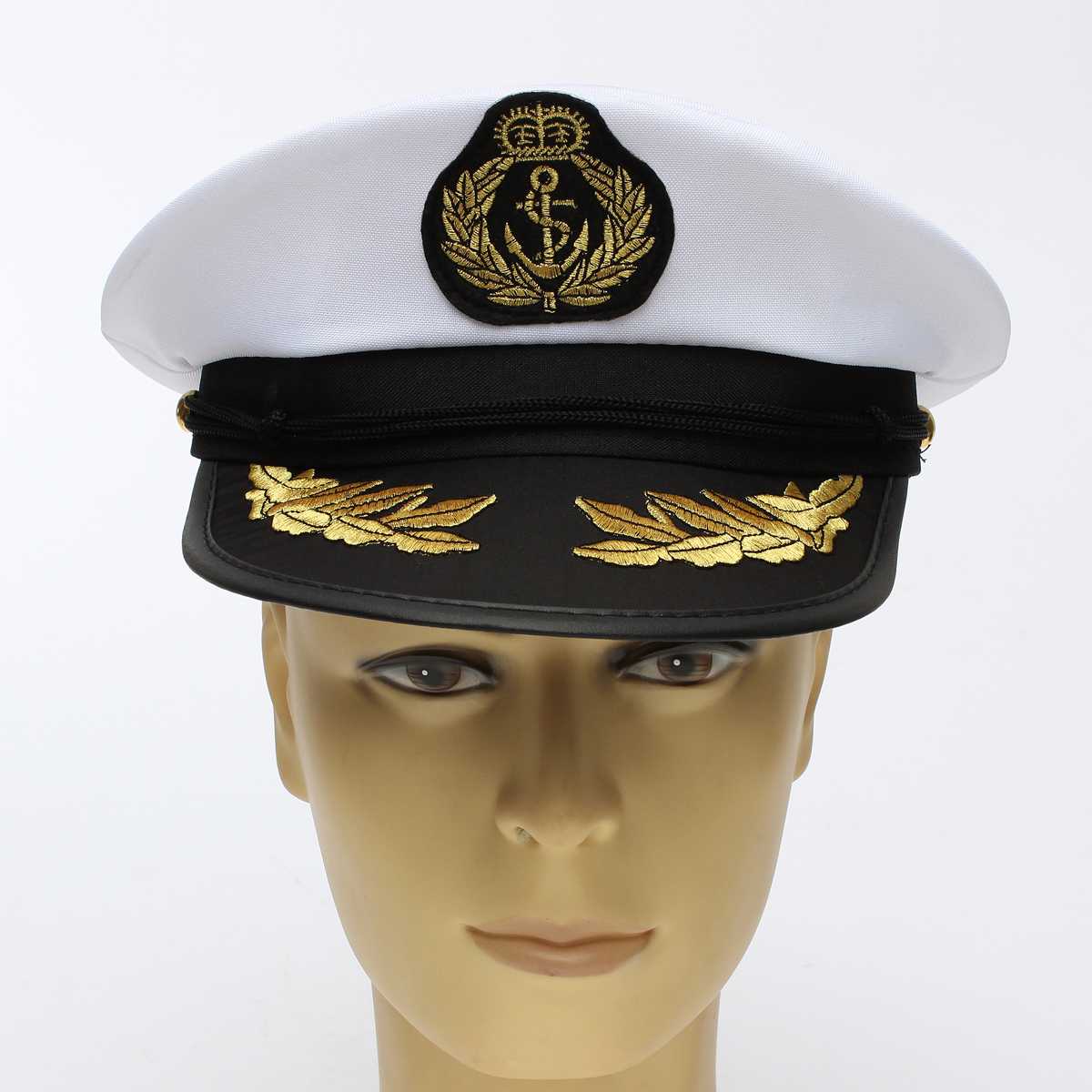 White Adult Yacht Boat Captain Hat Navy Cap Sailor Costume Party Dress Clothes Costume Party Cosplay Dress Sailor Hat