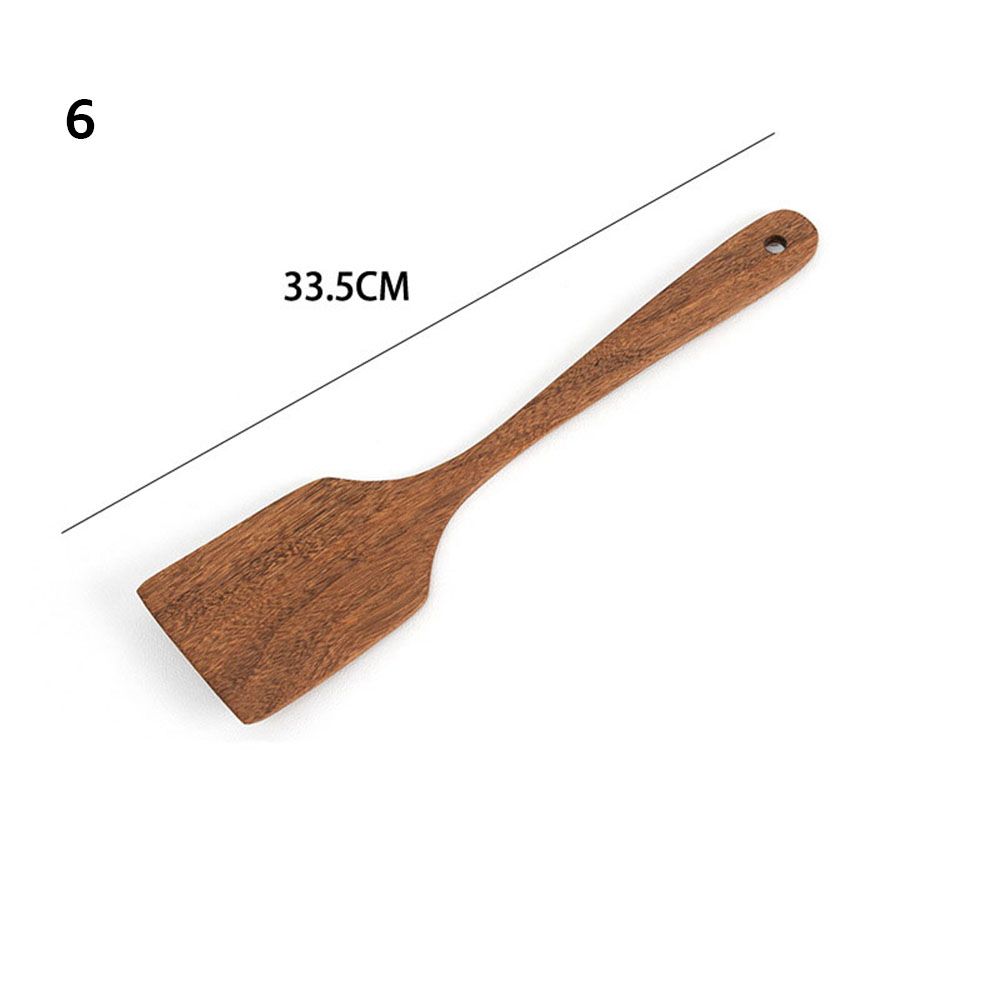 Kit Special Wooden Kitchen Tool Cooking SpoonS Nano Soup Skimmer Natural Wood Tableware Teak Spoon Colander: 6