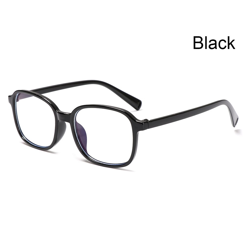 Anti-blauw licht bril dames heren vintage vierkante montuur bril oogbescherming computerbril blauw licht blokkerend: Zwart