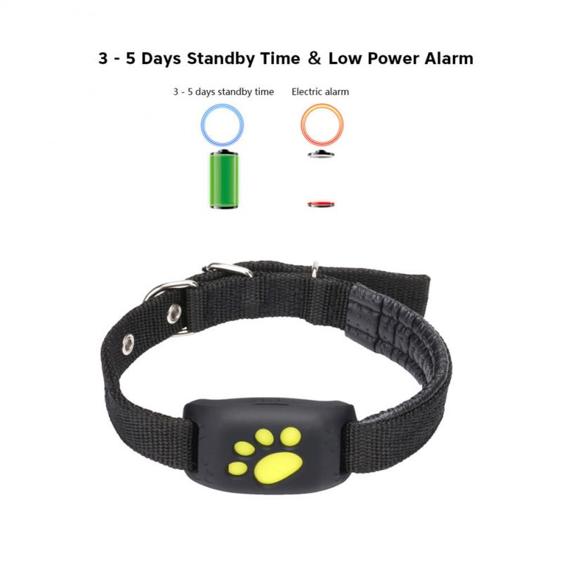 Localizador GPS inteligente a prueba de agua para mascotas, Collar rastreador para perros y gatos, collar ajustable, suministros para mascotas
