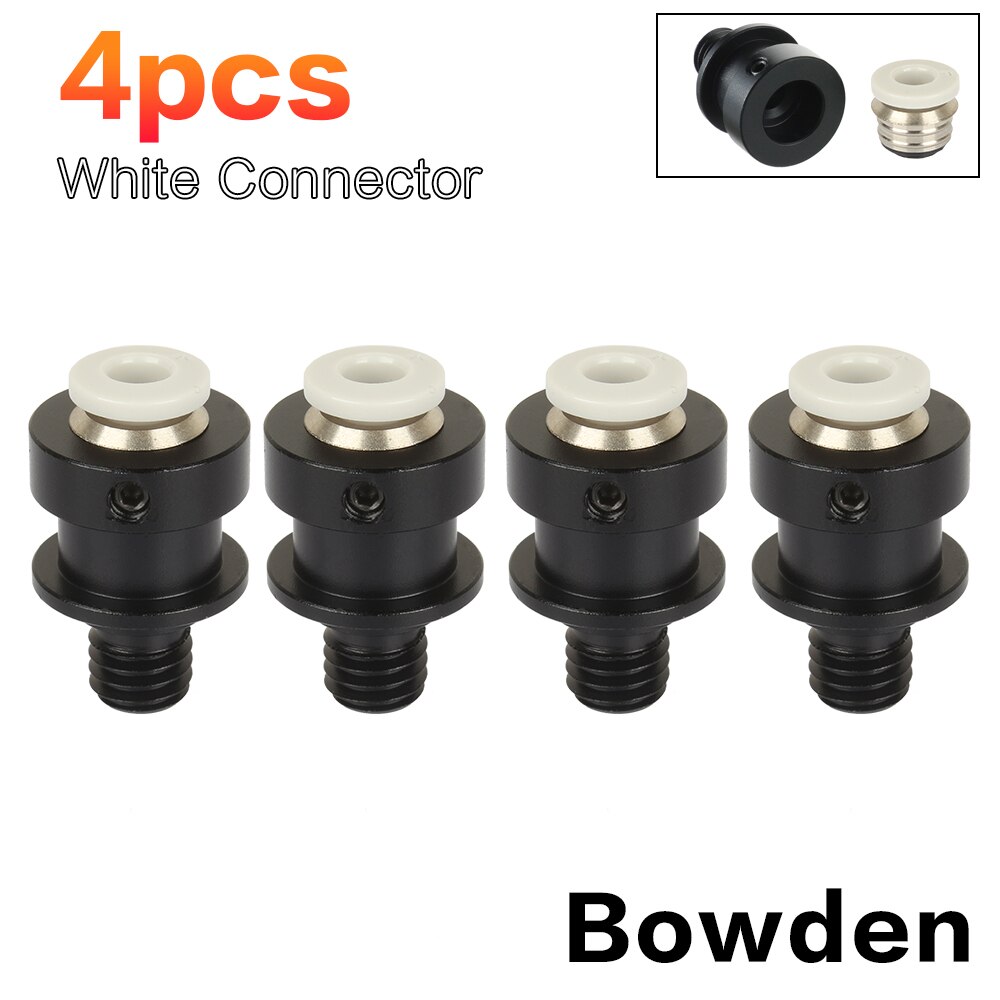 3DSWAY Pneumatic Connectors Fitting PTFE Tube Detachable Quick Jointer Coupler Hotend DIY Bowden Remote Direct 3D Printer Parts: Bowden White 4pcs