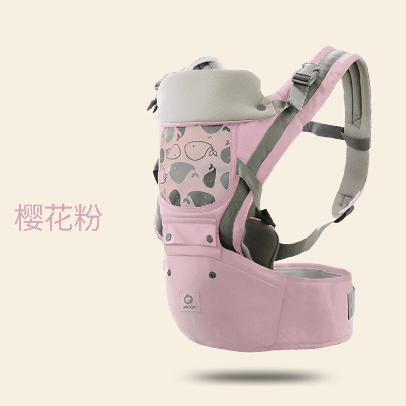 Aiebao – porte-bébé 3 en 1, Style de transport, ergonomique, exclusif, évite les jambes en forme de O, charge de 20kg, écharpe pour enfants: 6617 Pink