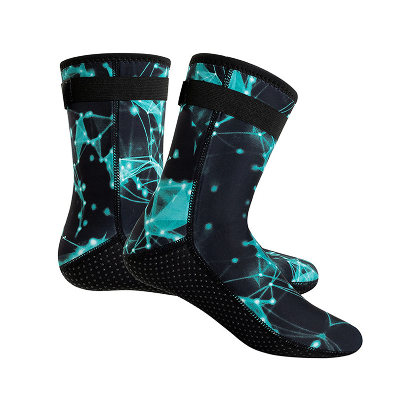 Neoprene Socks - Glued & Stitched Anti-Slip Wetsuit Swim Socks Diving Booties for Beach Water Sports Kids Youth Adult: XL / SKY BLUE