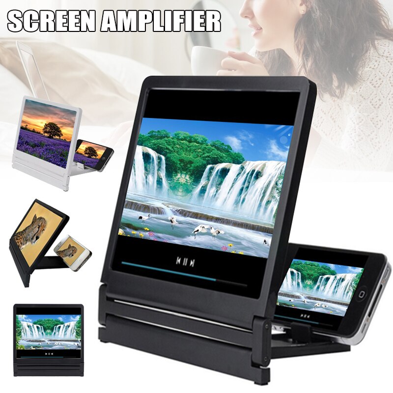 3D Screen Amplifier Mobile Phone Screen Video Magnifier Enlarge 2-3 Times High Definition Amplifier Foldable Smartphone Stand