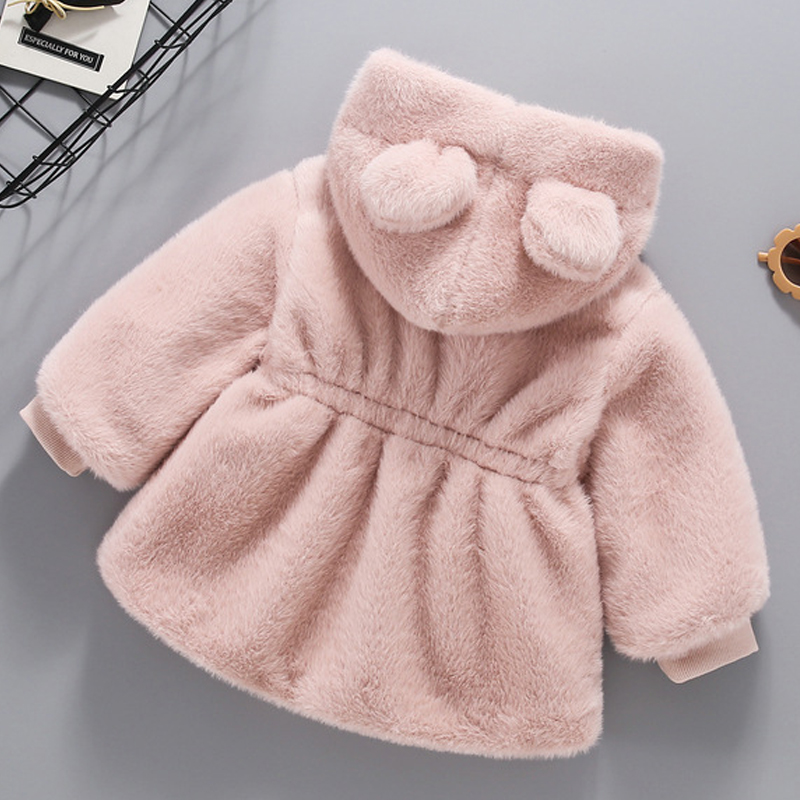 Winter Jassen Meisjes Wollen Overjas Leuke Kapmantel Voor Kids Meisje Warme Bovenkleding Wollen Jassen Dikke Meisje Kleding