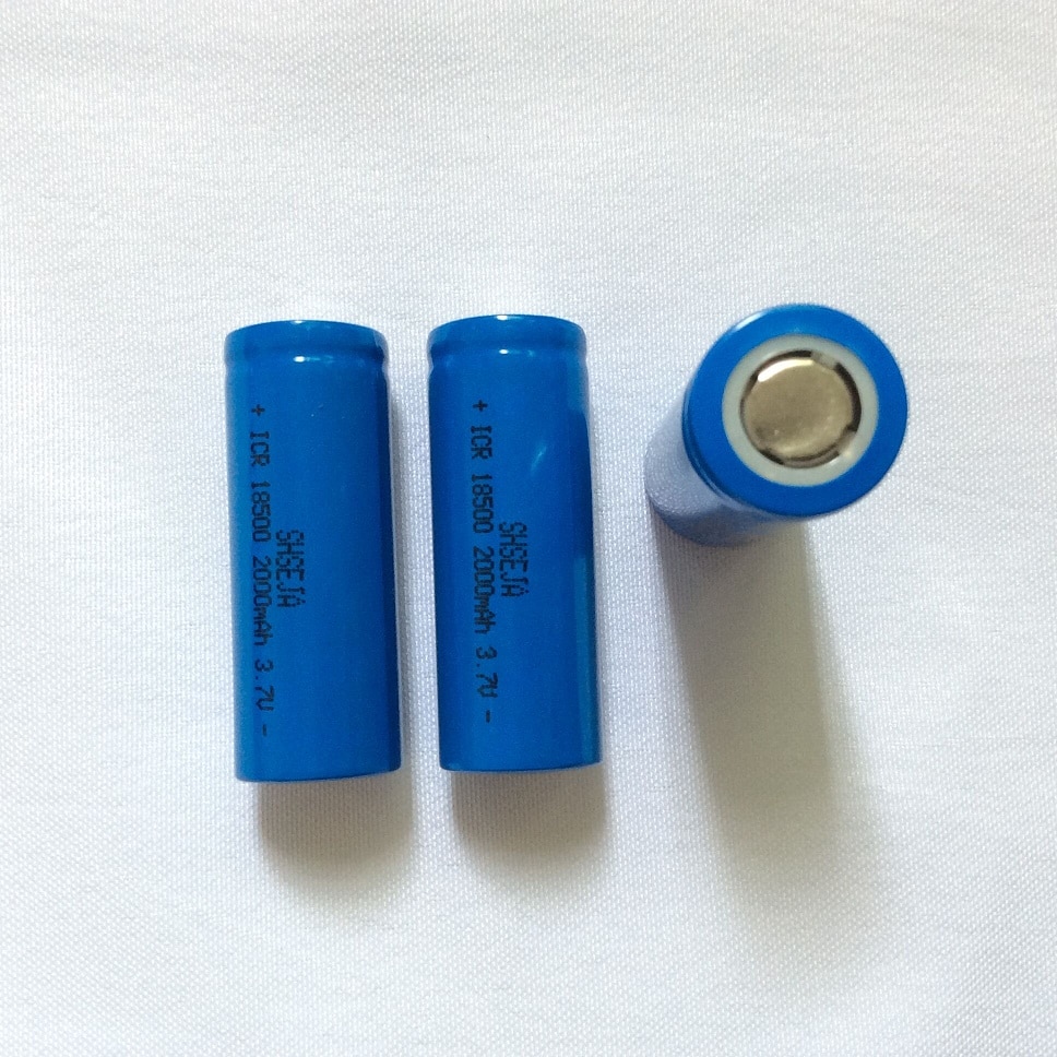 3PCS 18500 Battery 3.7V 2000mAh Rechargeable Battery 18500 Bateria