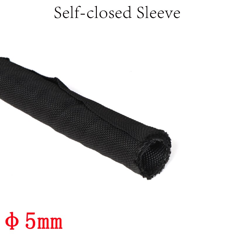 Dia 5mm PET Self-close Expandable Braided Sleeve flexible Insulated Pipe Hose Tube Wire Wrap Splitter Nylon Protector Harness