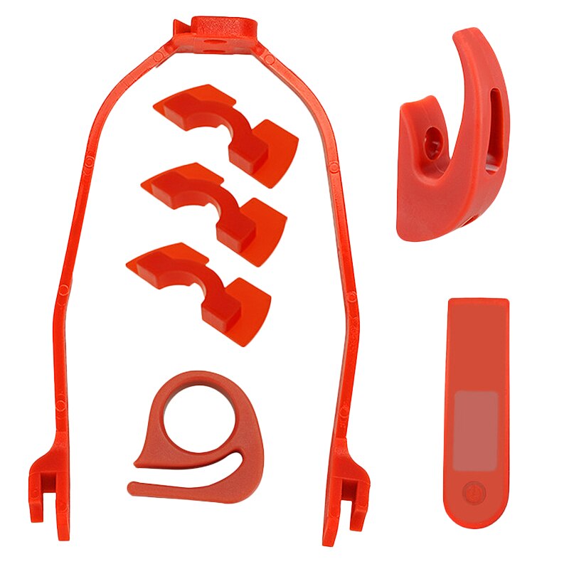 for XIAOMI M365/M187 Rear Mudguard Bracket Damping Electric Scooter Dashboard Cover Parts Accessories Red: Default Title