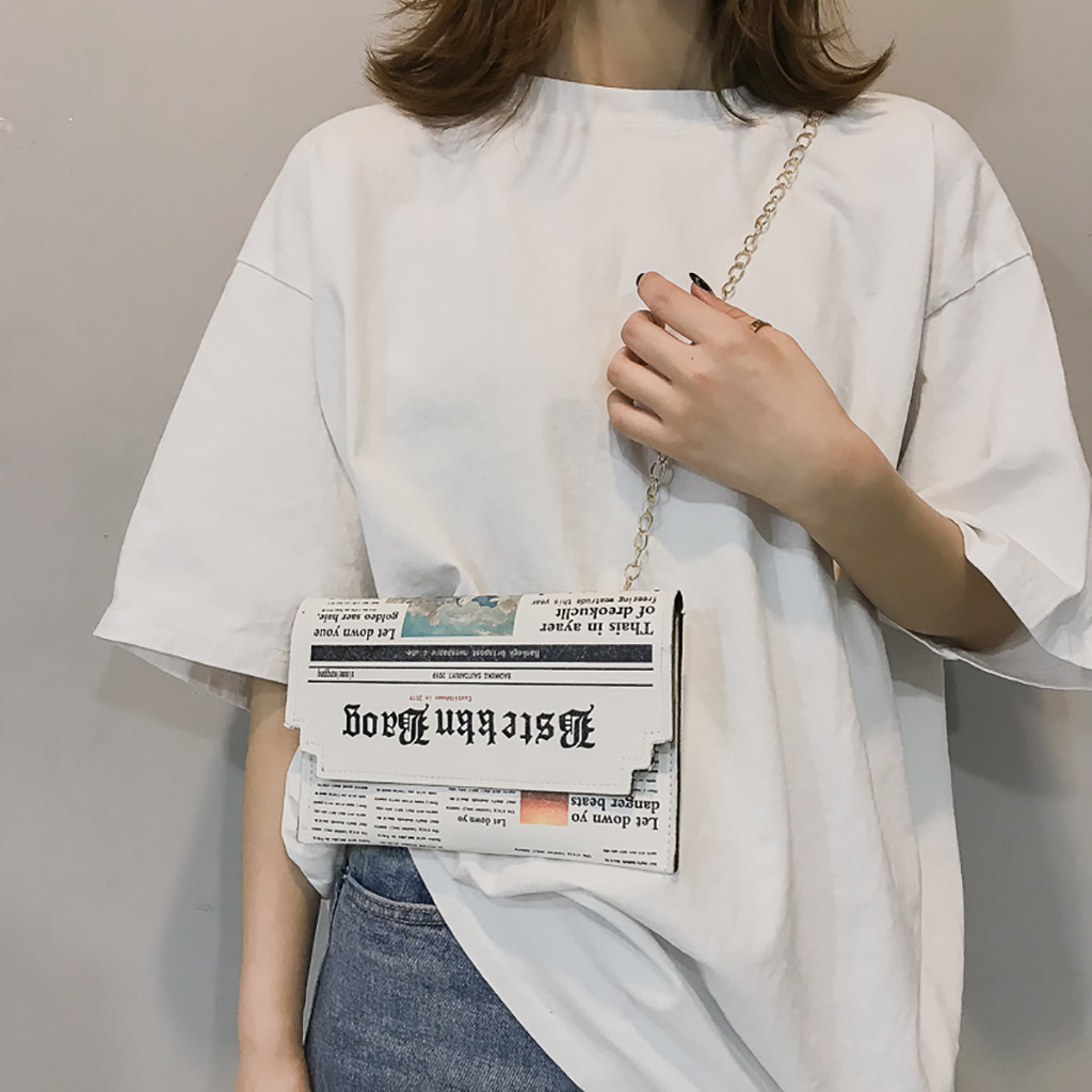 #25 kvinder messenger bag skuldertaske personlighed lille firkantet avis taske crossbody taske kvindelig håndtaske punge