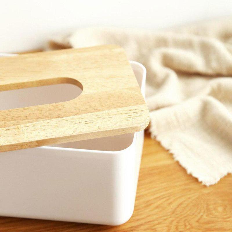 Boîte à mouchoirs en bois moderne T3A2, papier de couverture en chêne, organisateur de maison, voiture, maison, boîte à outils en plastique, décoration de serviettes de table
