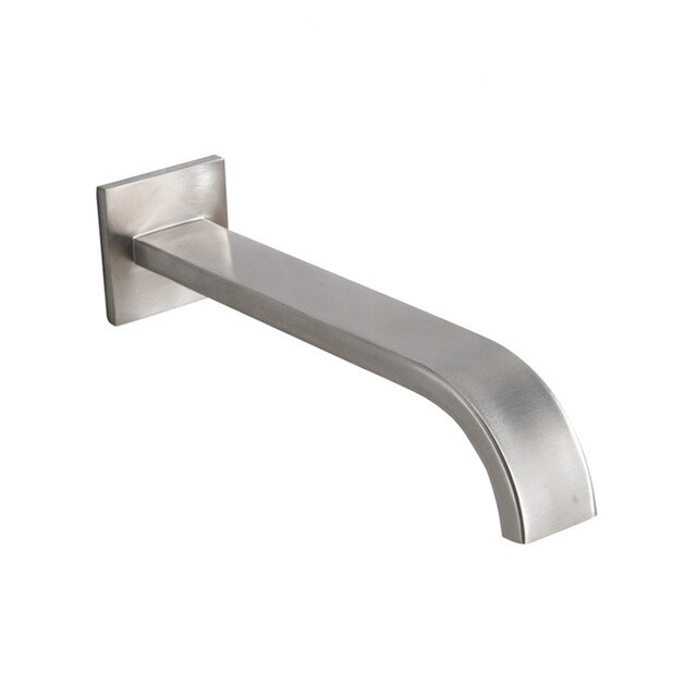 MTTUZK Solid 304 Roestvrij Staal Geborsteld Kraan Badkamer Douche kraan uitloop Wall Mounted Bad kraan uitloop Kraan: Square