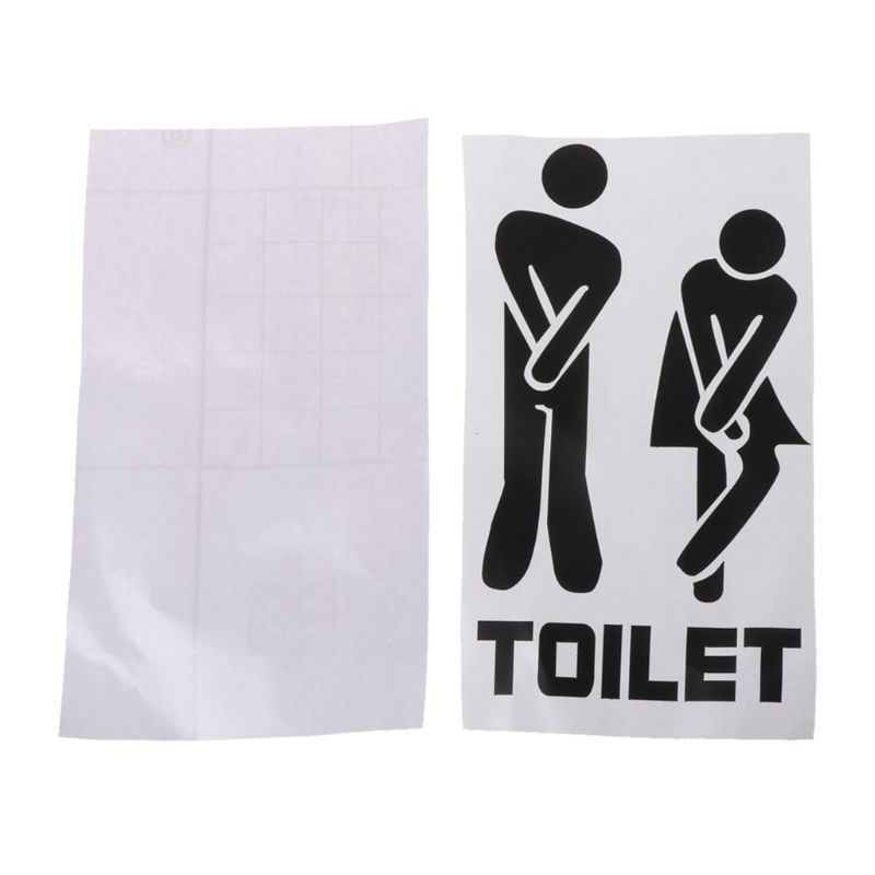 1 pcs Verwijderbare Leuke Man Vrouw Washroom Wc WC Teken Stickers Familie DIY Home Decor