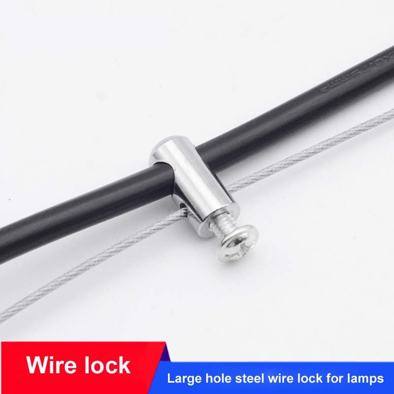 10PCS Steel Wire Lock For Chandelier Pendant Lamp Adjustable Hanging Wire Metal Fixed Locker Hardware Lighting Accessories