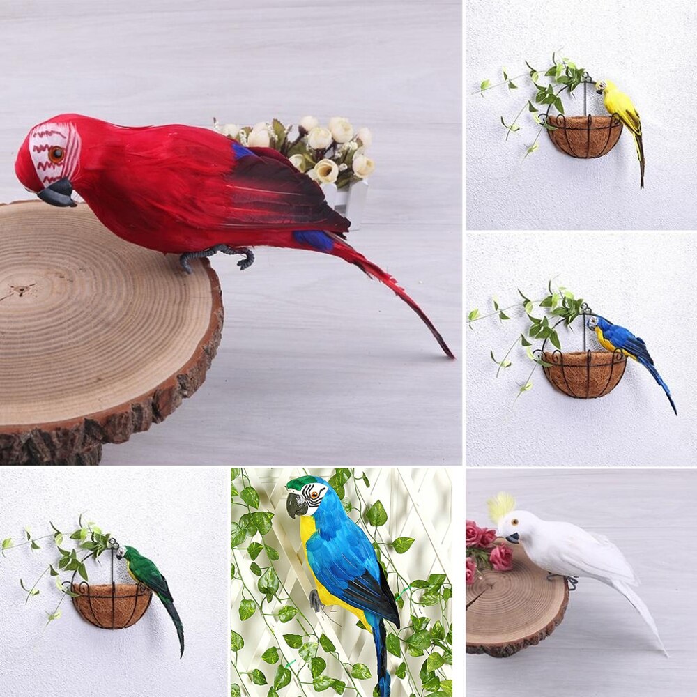 Perroquet décoratif de jardin | Simulation de jardin, perroquet à émulation pour spectacle de fenêtre, jardinage oiseau artisanat de jardin, décoration
