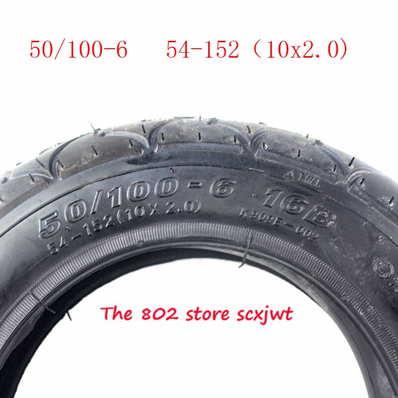 Maat 50/100-6 10 x 2.0 rubberen band binnenband 10 x 2 (54-152)  band voor elektrische scooter fiets refit motoronderdelen 10*2 wielband: Buitenband