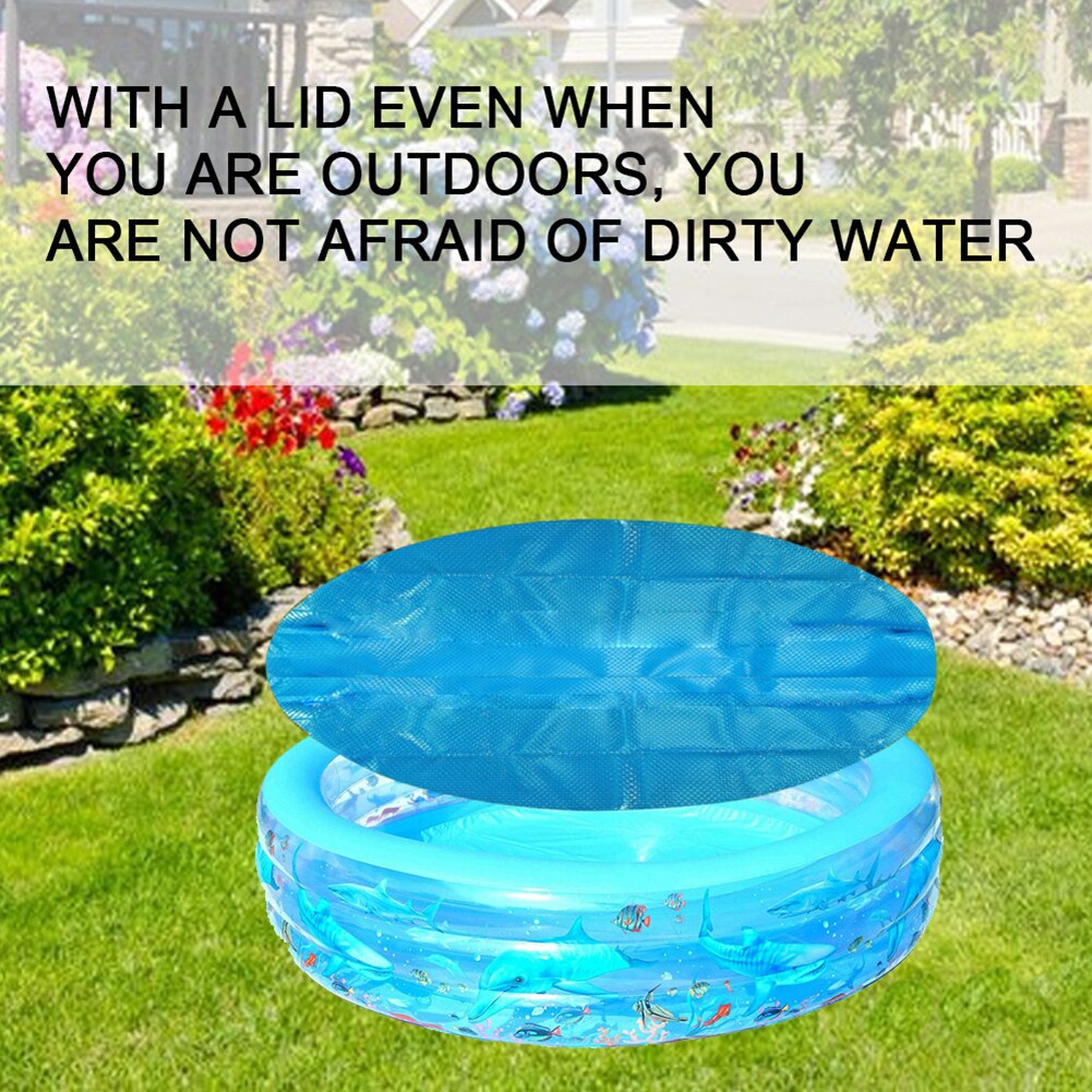 9.84ft Round Swimming Pool Cover Protector Inflatable Pool Insulation Film Rainproof Cover for Inflatable Pool Anti-evaporation