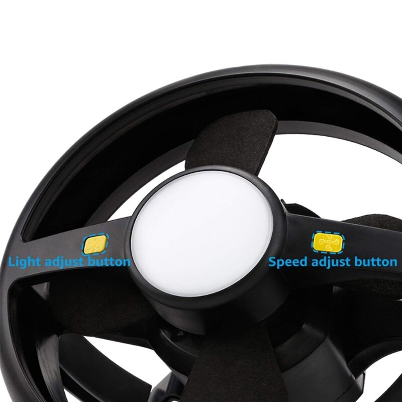 Camping-ventilator mit usb-aufladung, led-zeltlampe mit aufhängehaken