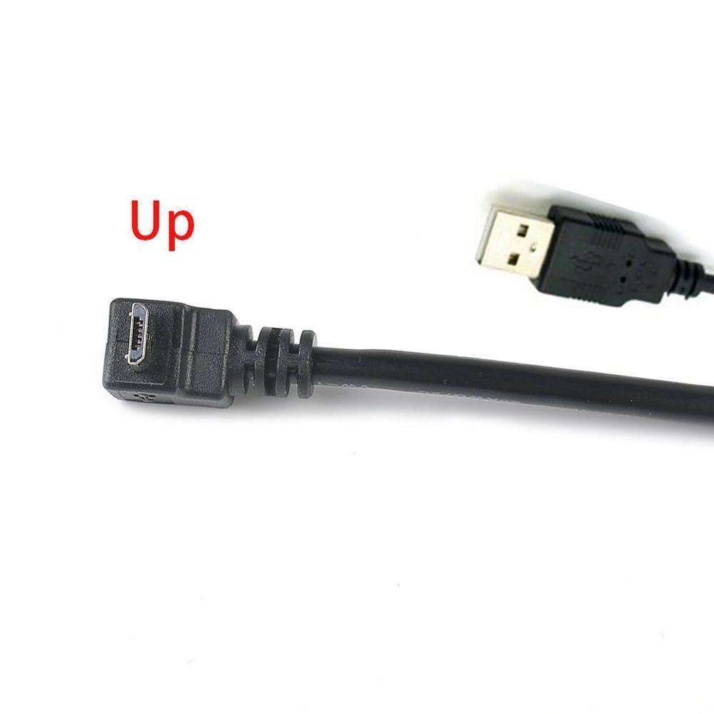 Usb 2.0 Lader Kabel Naar Micro Usb Male 90 Graden Rechts & Links & Up & Down Schuine Data Opladen kabel