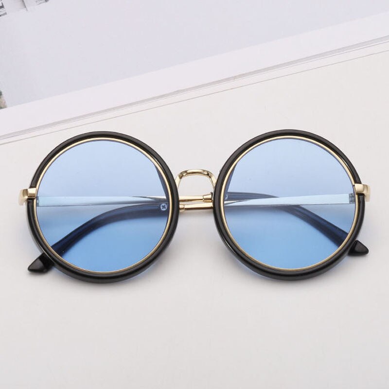 Iboode retro børn solbriller piger runde goggle slik farve linse solbriller runde solbriller til drenge piger barn: T6
