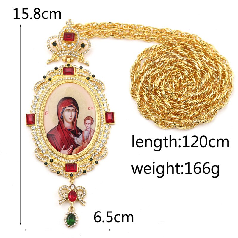 Wood Rosary Beads Cross Necklace – Orthodox Cross Pendant With Zinc Alloy, 3x1.8 Inch, 17.1 Inch Chain (Religious Jewelry For Men & Women) - View #9