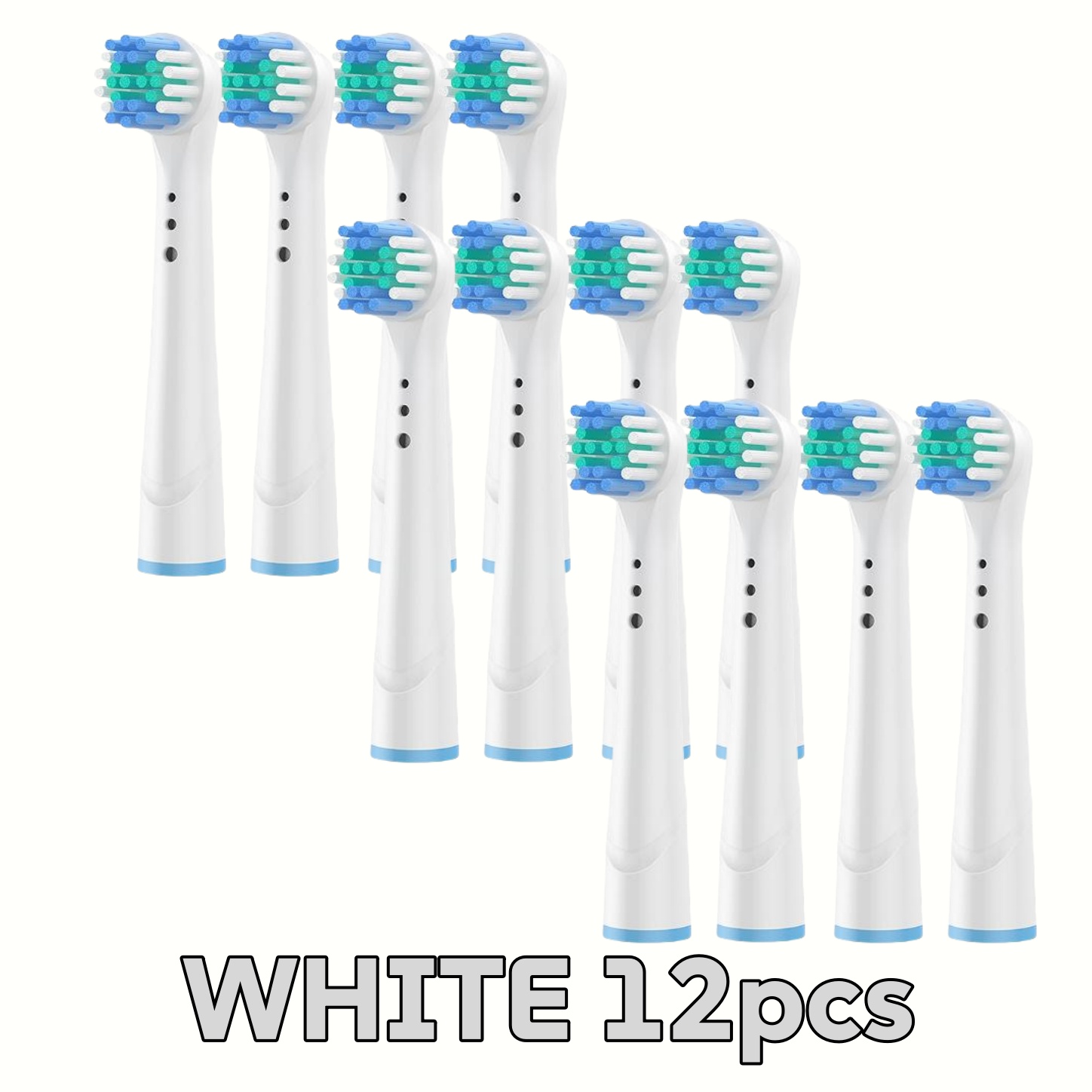 4/12pcs Replacement Toothbrush Heads for Oral-B Electric Toothbrush Precision Clean Brush-Head Effective Oral Care: Silver
