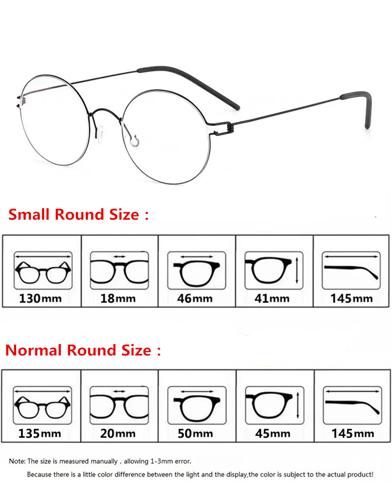 danesa, montura de gafas redonda pequeña sin tornillos para hombres y mujeres, gafas de titanio, monturas de borde de aire, gafas ultraligeras