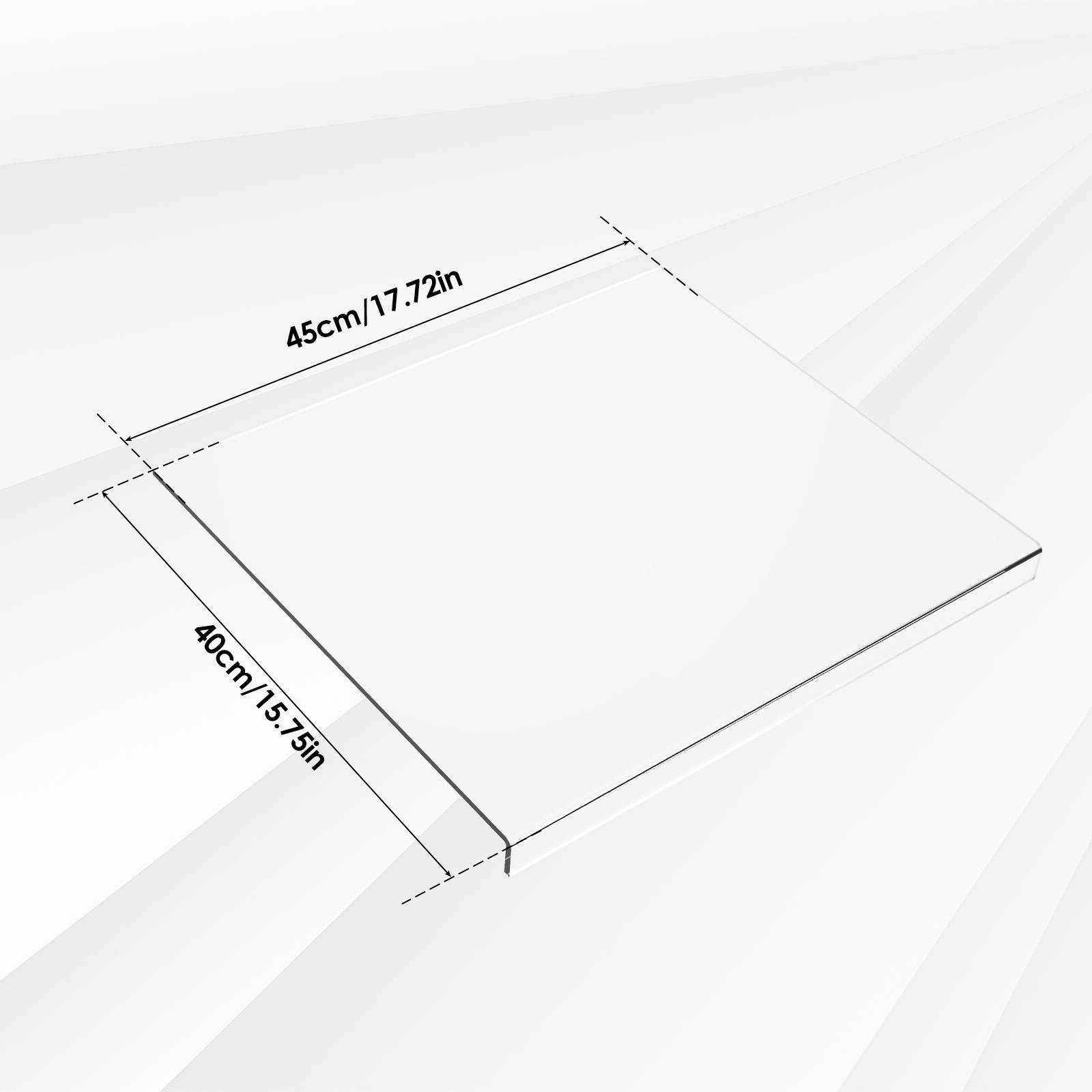Acrylic Cutting Board Transparent Cutting Board with Lip Edge 40x45cm Rectangle Chopping Board Clear Reusable Cutting Board: 65x45cm
