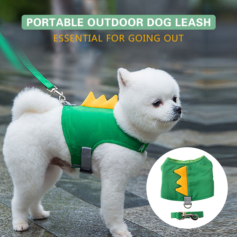 Bonito conjunto de correa de pecho para perro mascota, chaleco suave transpirable para cachorros, correas de arnés para perros pequeños y medianos, para entrenar y caminar Supp