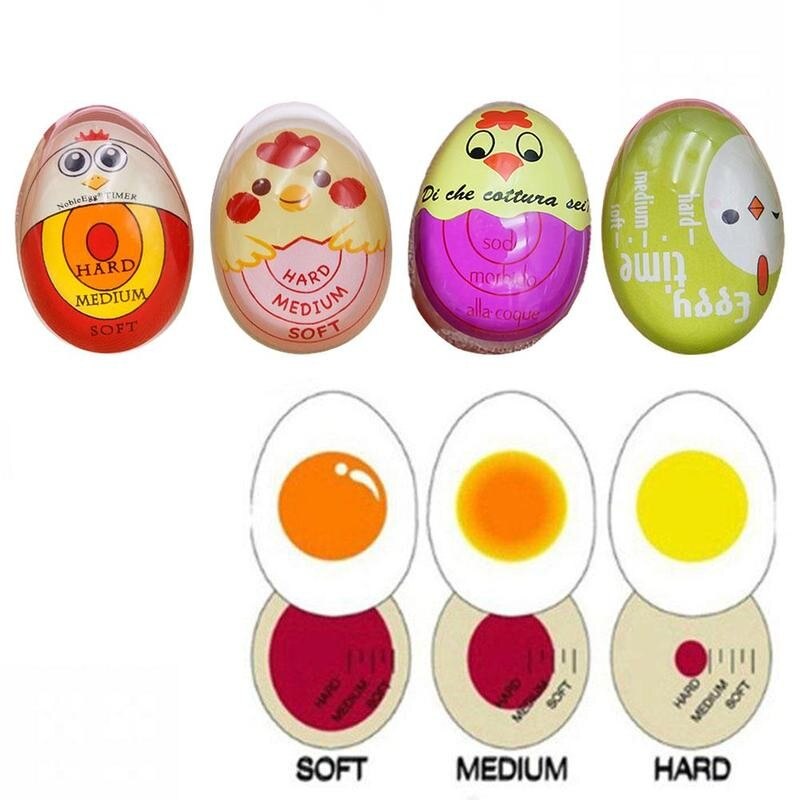 Egg Timer Color Changing Egg Cooker Helper Perfect Kitchen Yummy Soft Hard Boiled Eggs Cooking Eco-friendly Resin Tool Gadgets