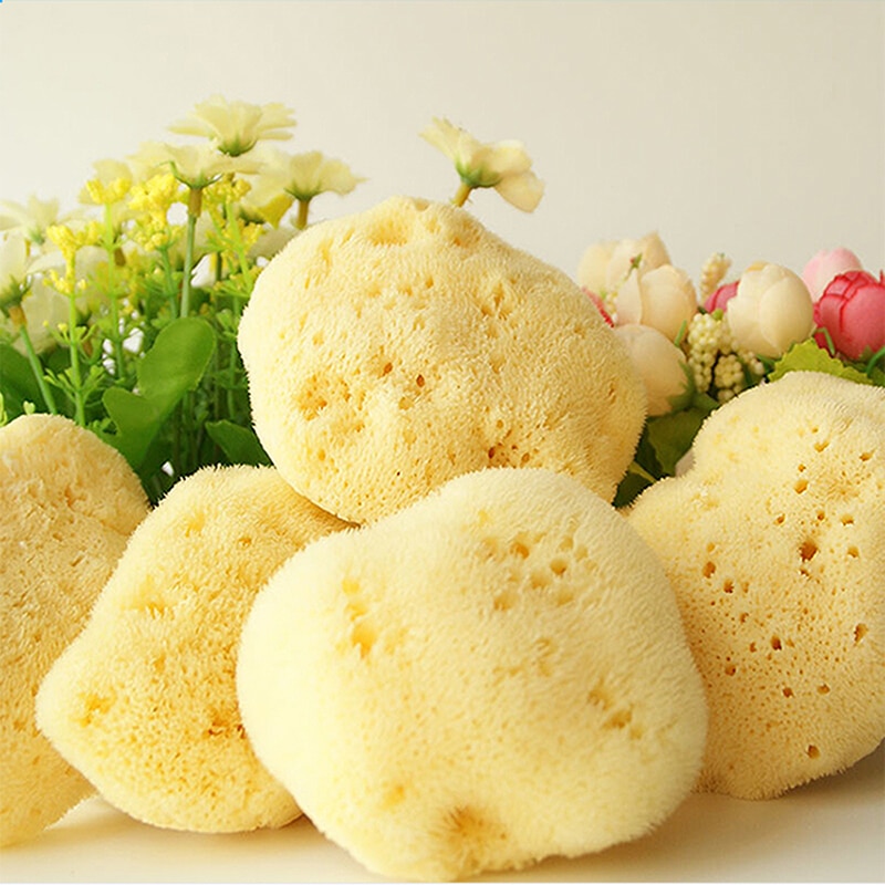 Silk Sponge Yellow Size 1.5-2 Natural Seaweed Mime Sponge Sponge Wash Face Baby Bath Sponge