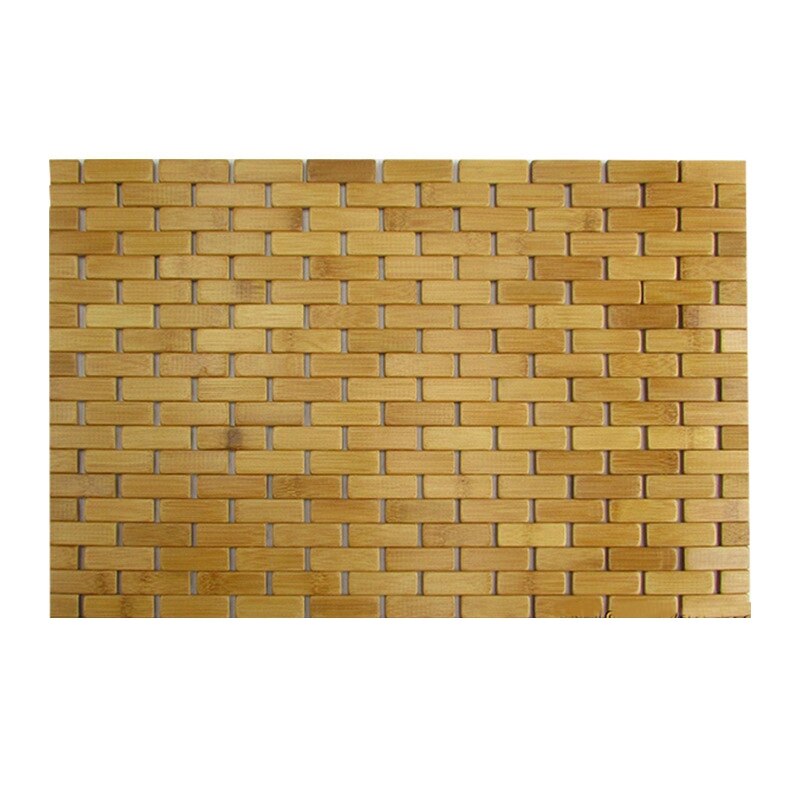 Teak træ bademåtte fødder brusebad gulv naturlig bambus skridsikker stor 50 x 70cm