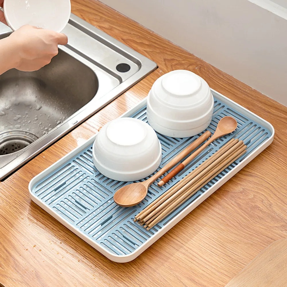 Detachable Tableware Drain Tray Double Layer Grids Dish Drainer Storage Tray Kitchen Accessory Easy Clean Dish Drainer