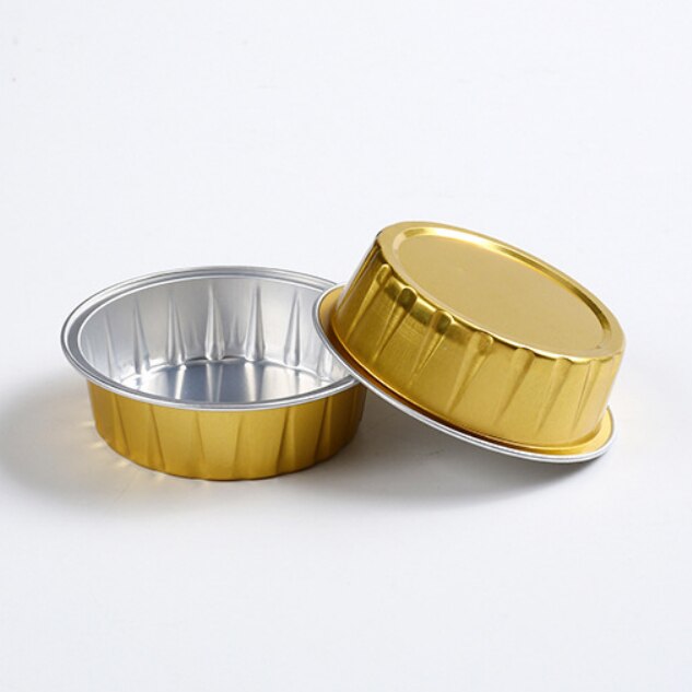 Practical 50Pcs Disposable Aluminum Foil Bowl Baking Barbecue Takeaway Aluminum Foil Box