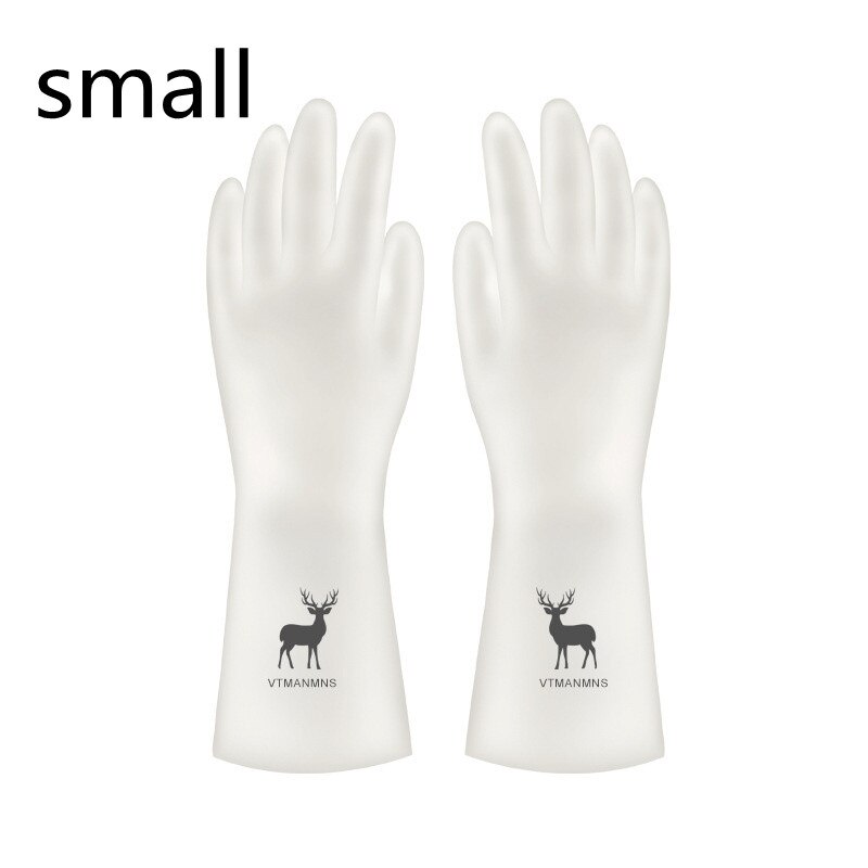Guantes de limpieza para lavavajillas, guante de esponja de goma de silicona para el hogar, accesorios de cocina, frutas y verduras, Herramientas de limpieza: deer S